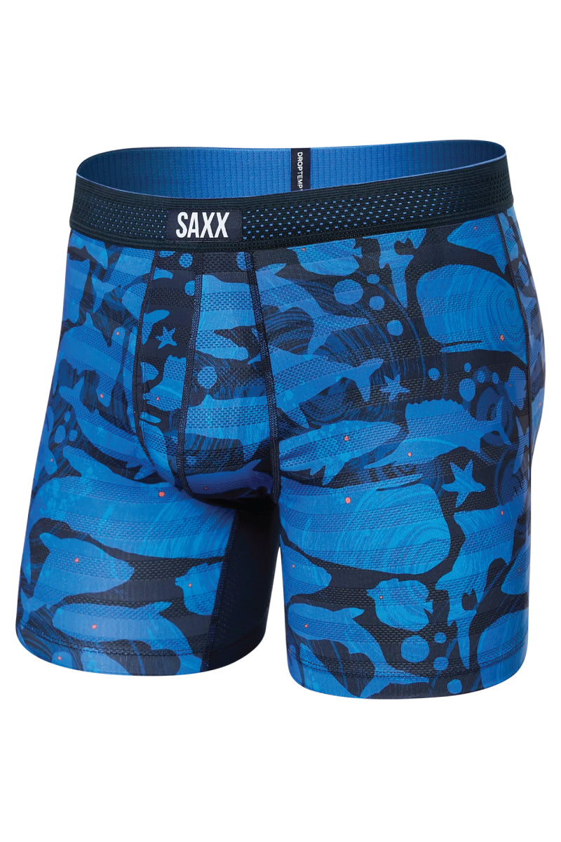 Saxx Non-Stop Stretch Cotton Boxer Blue