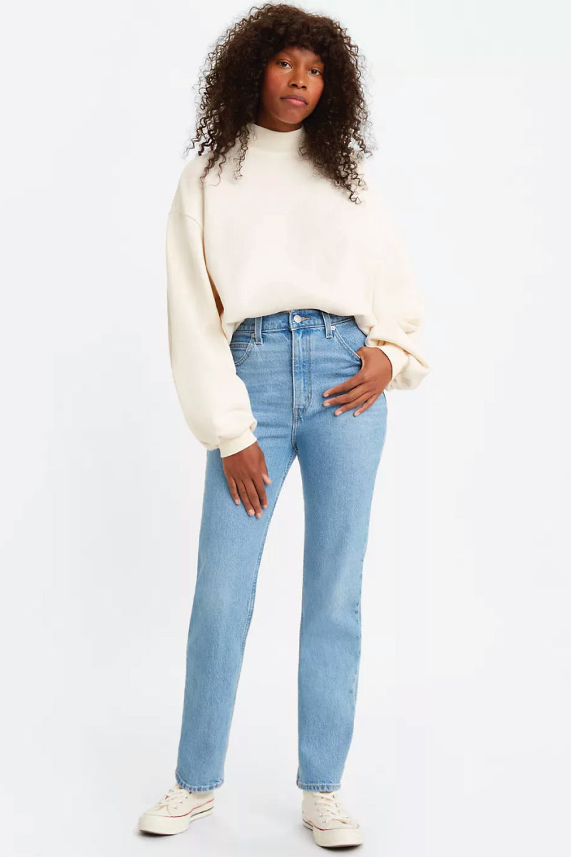 Garage Levi's High Waisted Straight Jean in Blue
