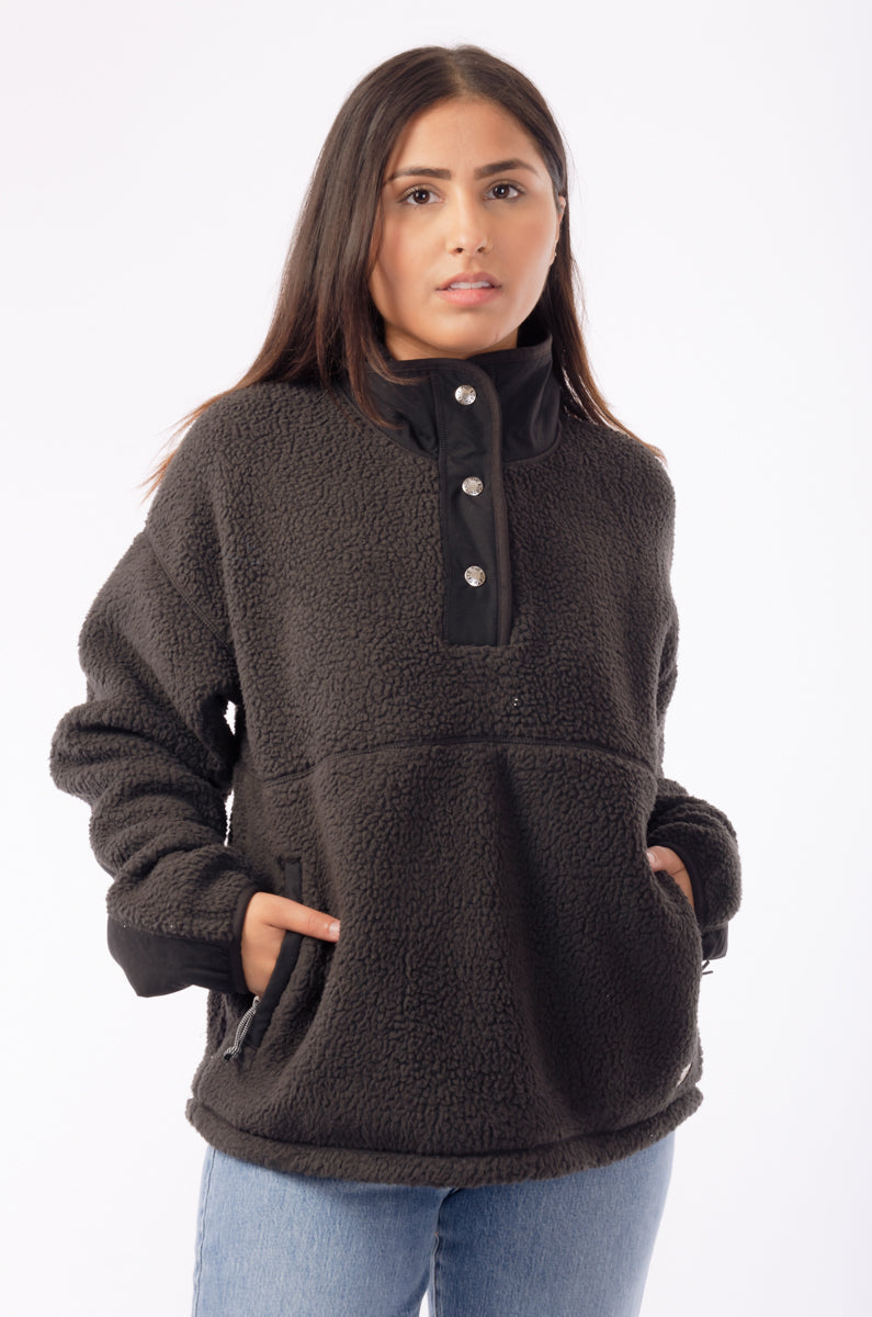 Women's 1/4 Fleece Pullover - Gray