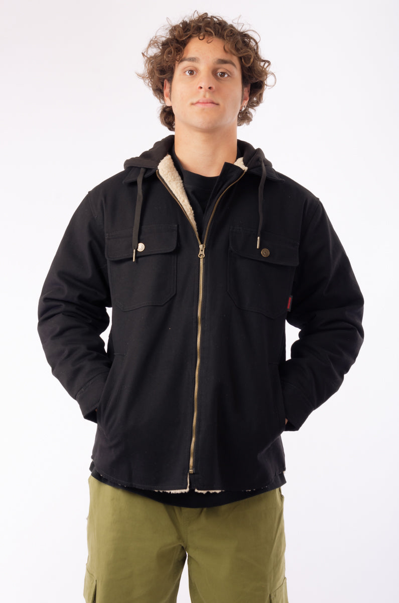 Duck Sherpa Lined Hooded Jacket for Men