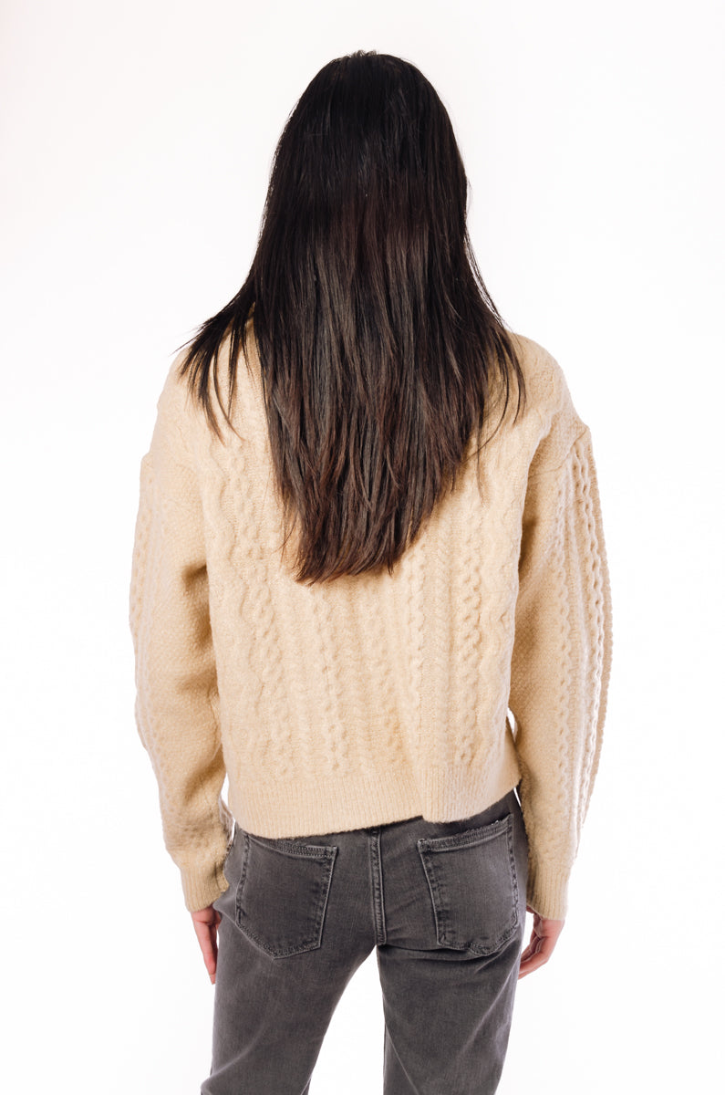 1/4 Zip Cable Knit Sweater
