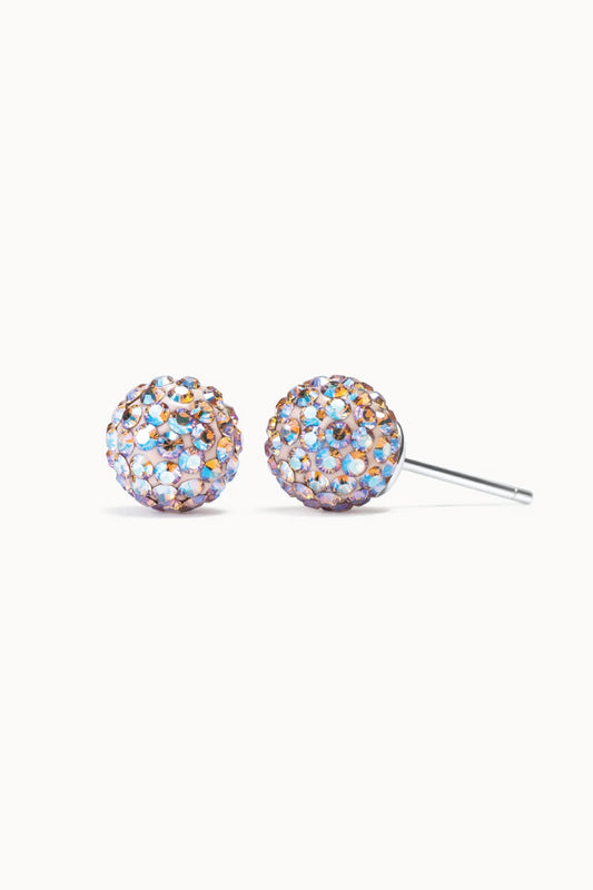 8mm Sparkle Ball Earrings - Ballet Slipper - BAL