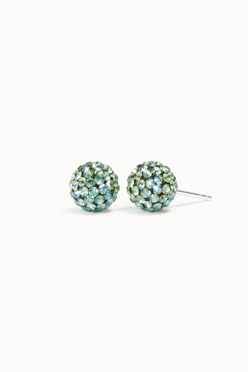 8mm Sparkle Ball Earrings - Serpentine