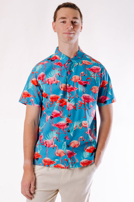 Aloe Short Sleeve Shirt  - BLU