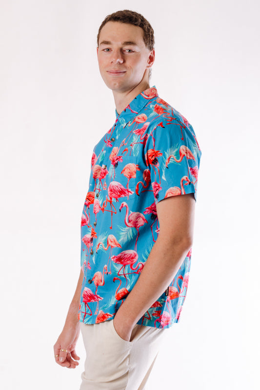 Aloe Short Sleeve Shirt  - BLU