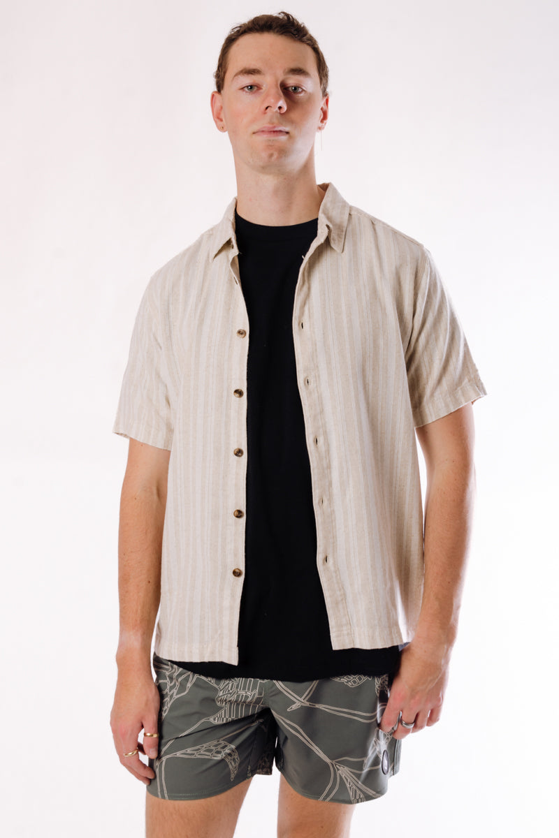 Apollo Linen Short Sleeve - TAN