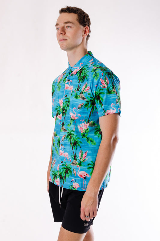 Azure Hour Short Sleeve Shirt - GRN