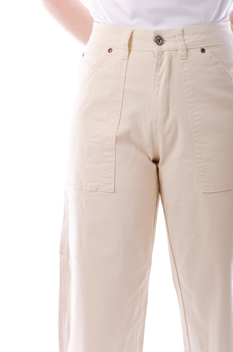 Baggy Low Rise Carpenter Pants - CRM