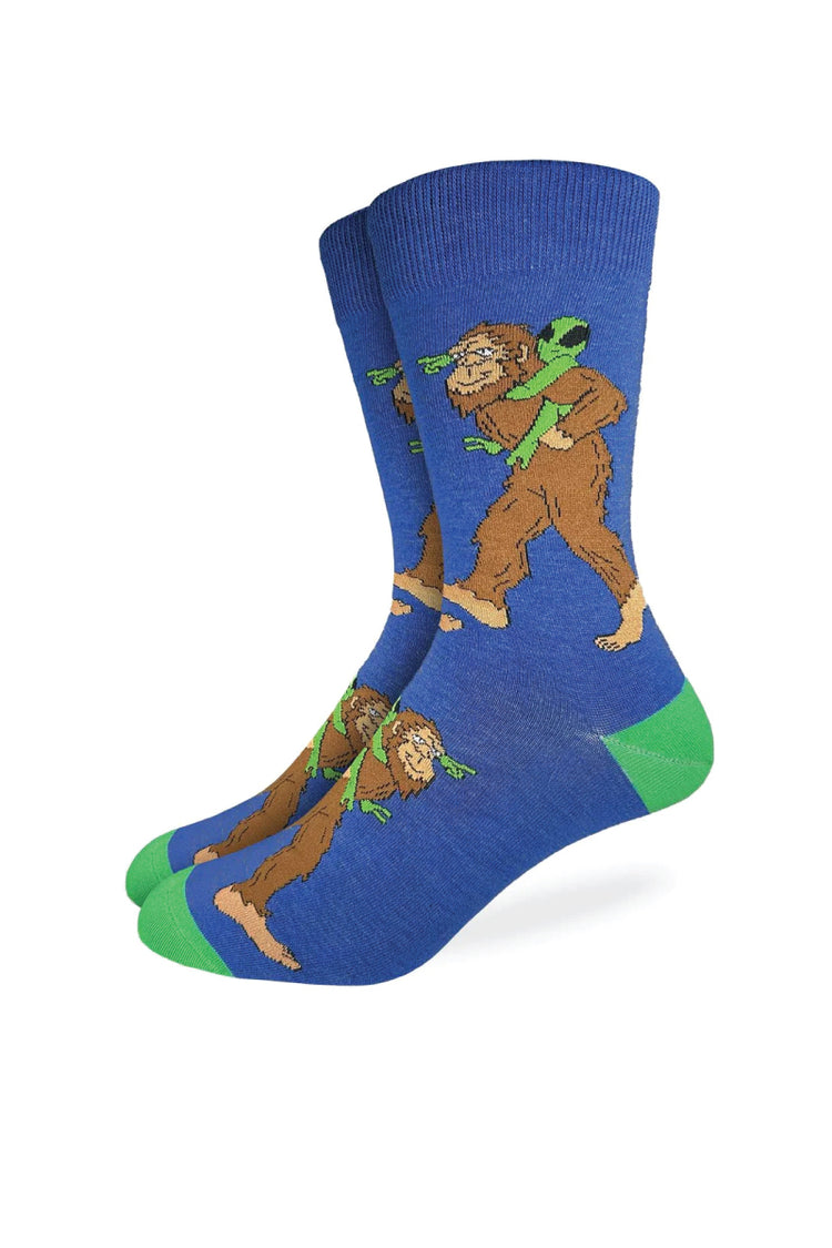 Big Foot & Aliens Sock - BLU