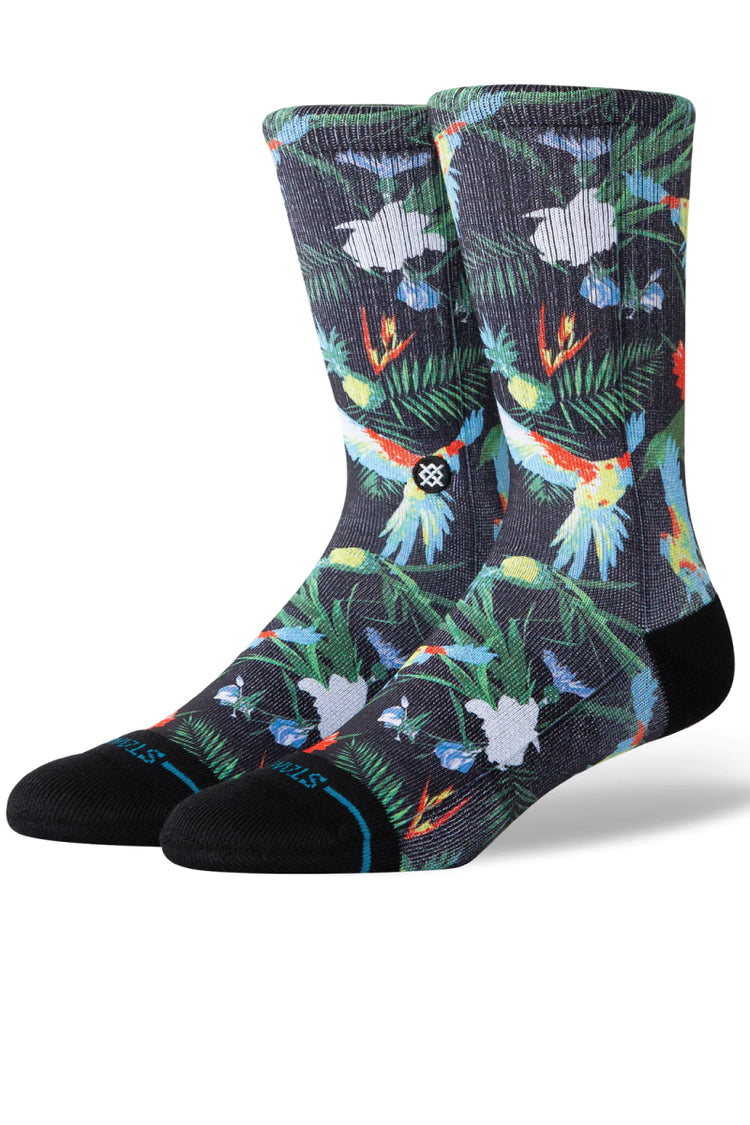 Bird Cage Crew Sock - BLK