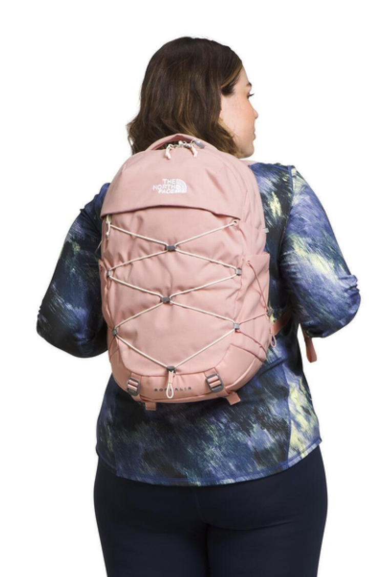 Blush pink north face backpack hotsell