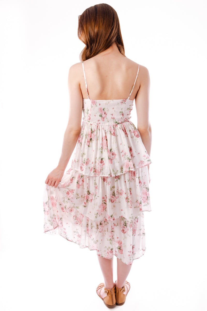 Bow Floral Midi Dress