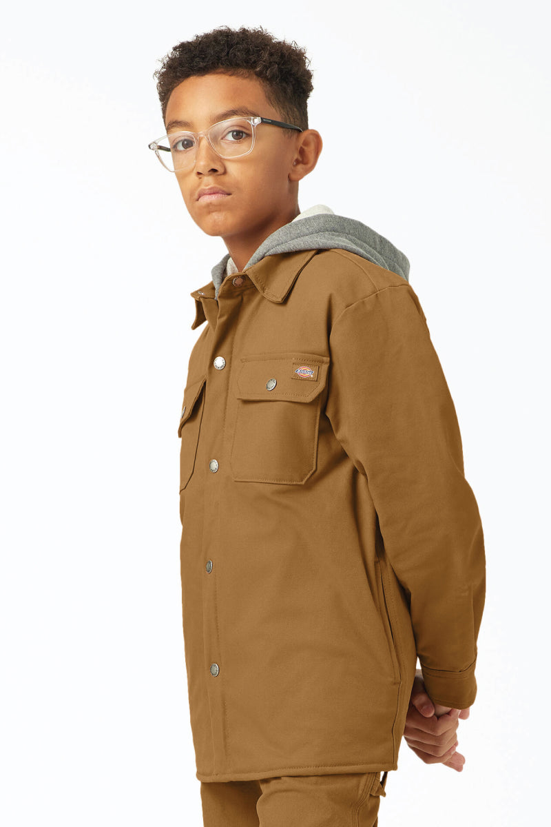 Boys Duck Shirt Jacket - BRN