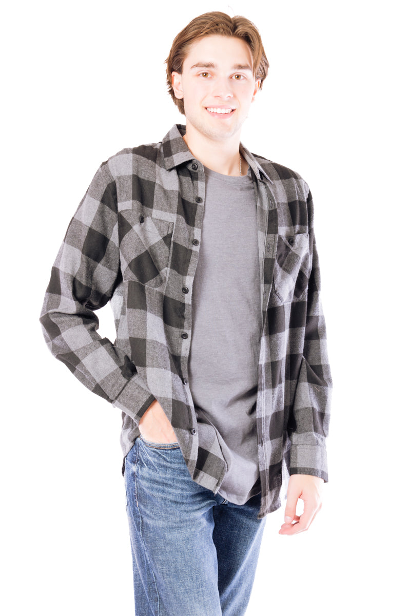 Buffalo Plaid Hooded Overshirt