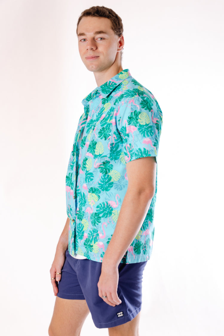 Caribbean Vacay Short Sleeve Shirt - GRN