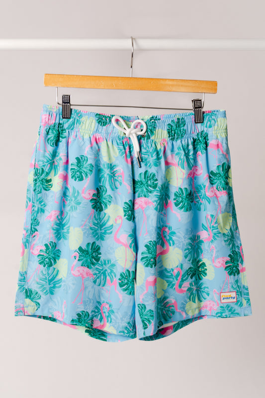 Caribbean Vacay Swim Shorts - GRN