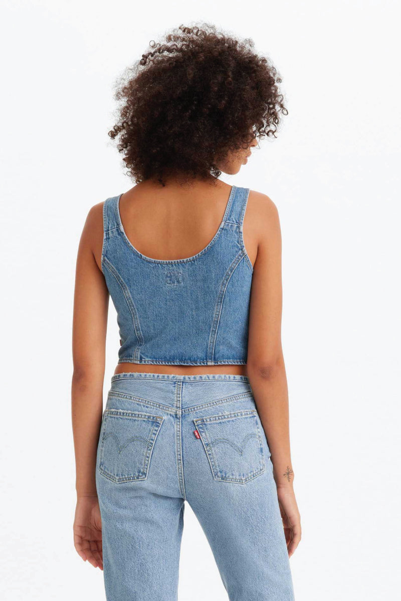 Charlie Denim Crop Top