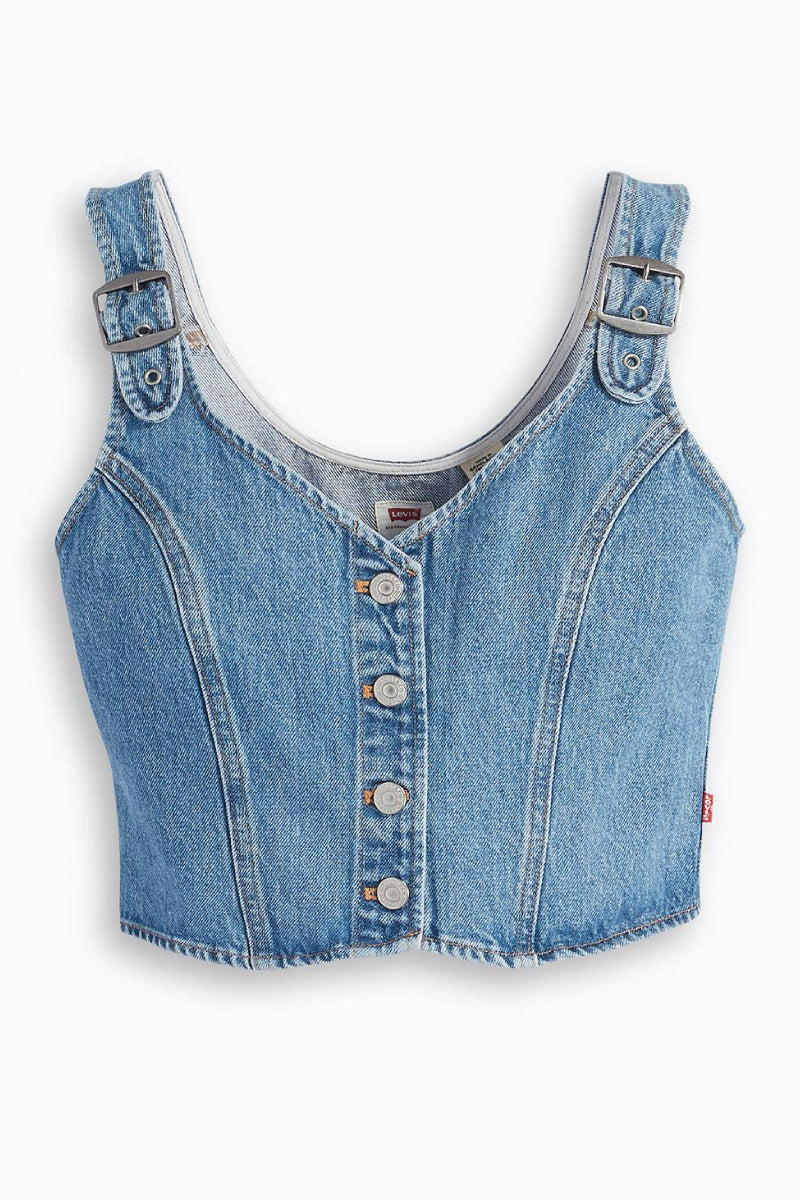 Charlie Denim Crop Top