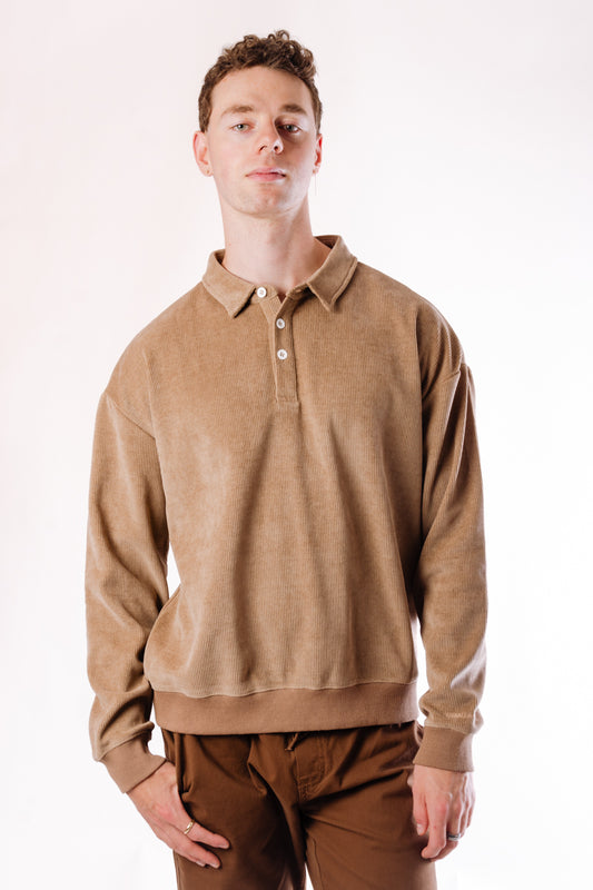 Chenille Long Sleeve Polo - BGE