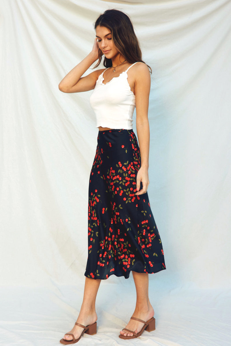 Cherries Maxi Skirt