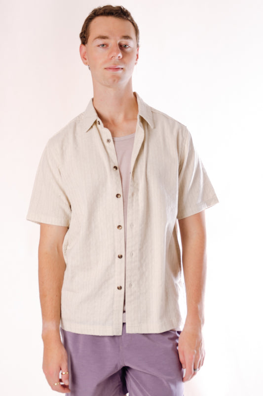 Coastal Linen Shirt - TAN