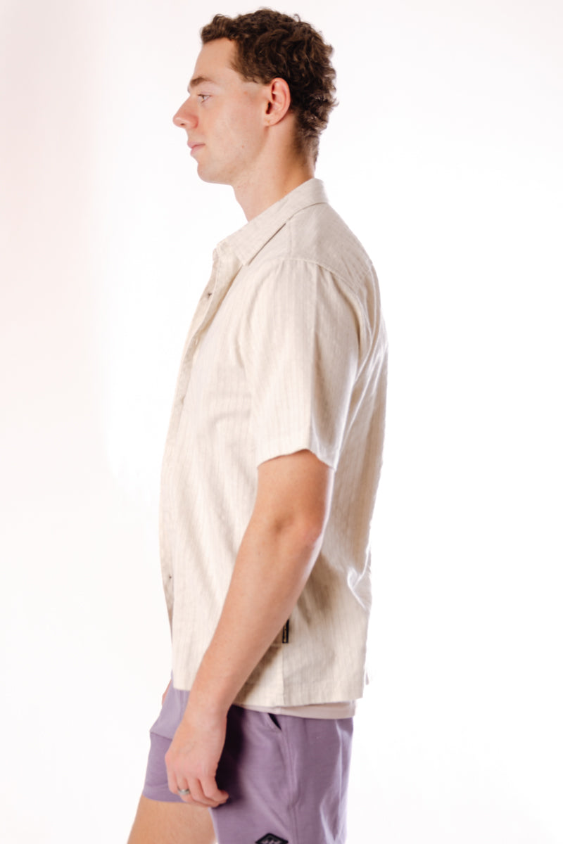 Coastal Linen Shirt - TAN