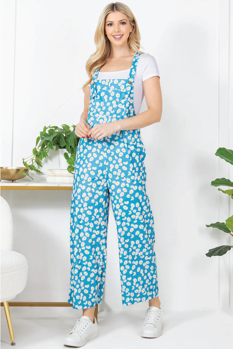 Daisy Flower Corduroy Overalls - SUN