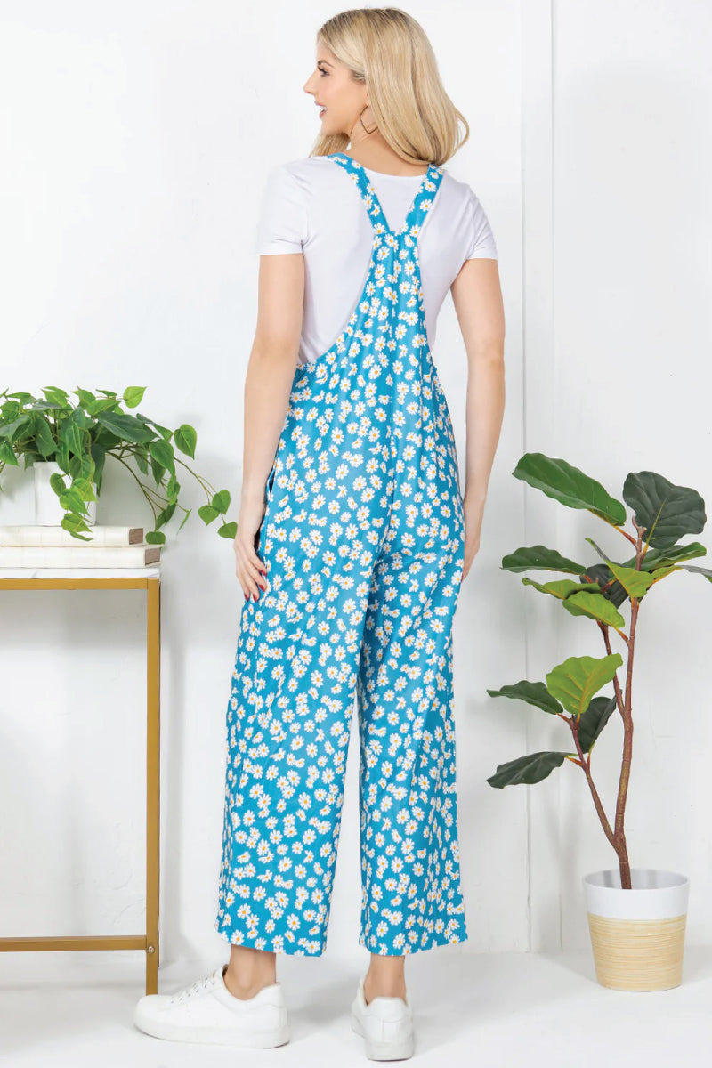 Daisy Flower Corduroy Overalls - SUN