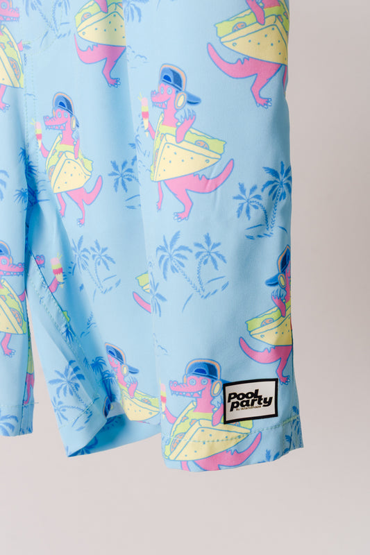 Dino Taco Swim Shorts - BLU