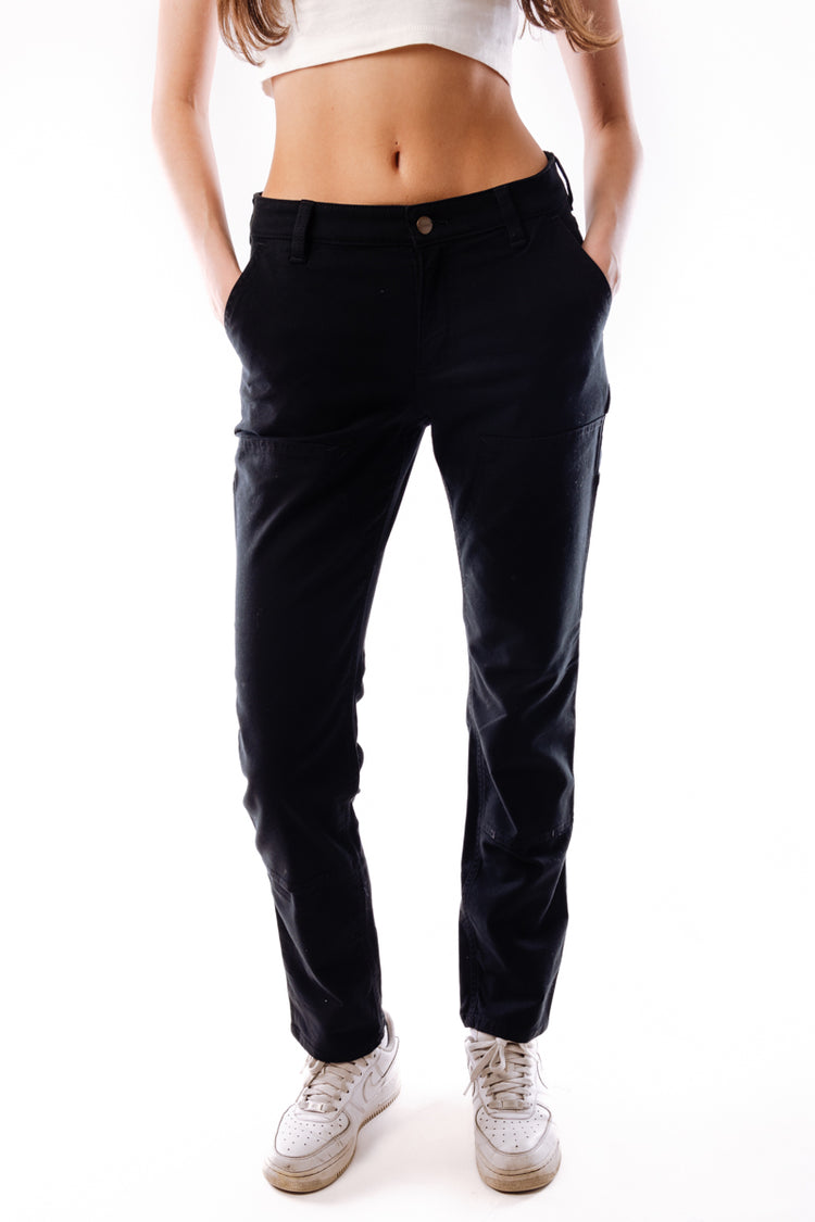 Double-Knee Canvas Pants - BLK