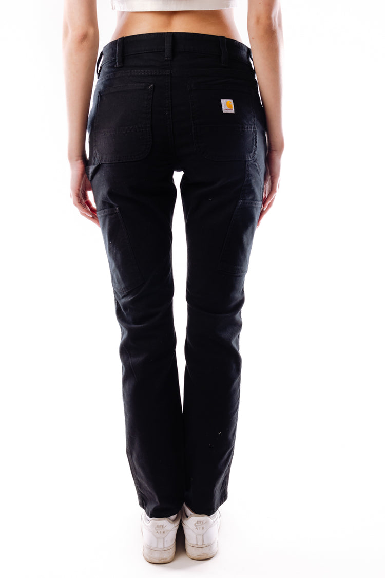 Double-Knee Canvas Pants - BLK