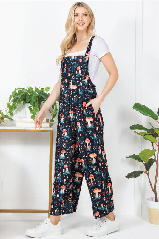 Dreamy Mushroom Corduroy Overall - TOA