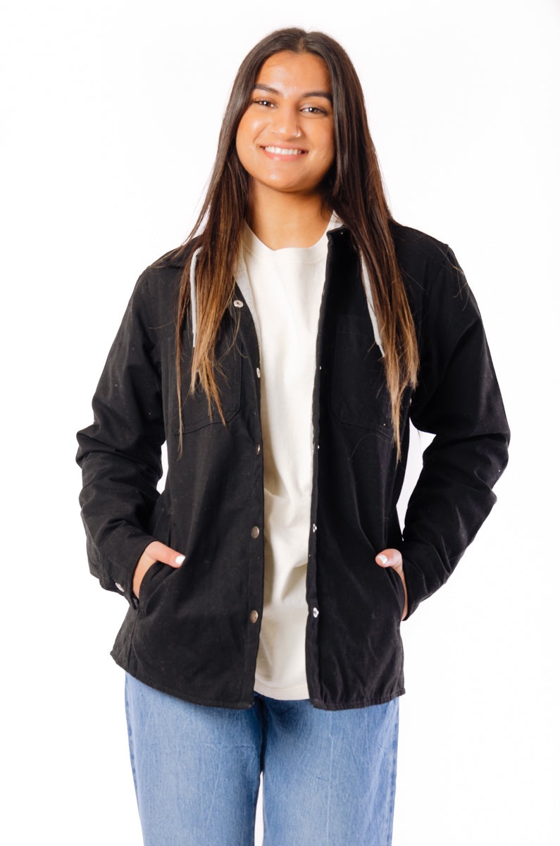 Duck Hooded Shirt Jacket