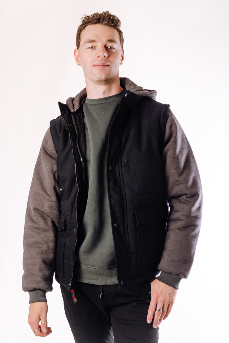 Duck Zip-Off Sleeve Jacket - BLK