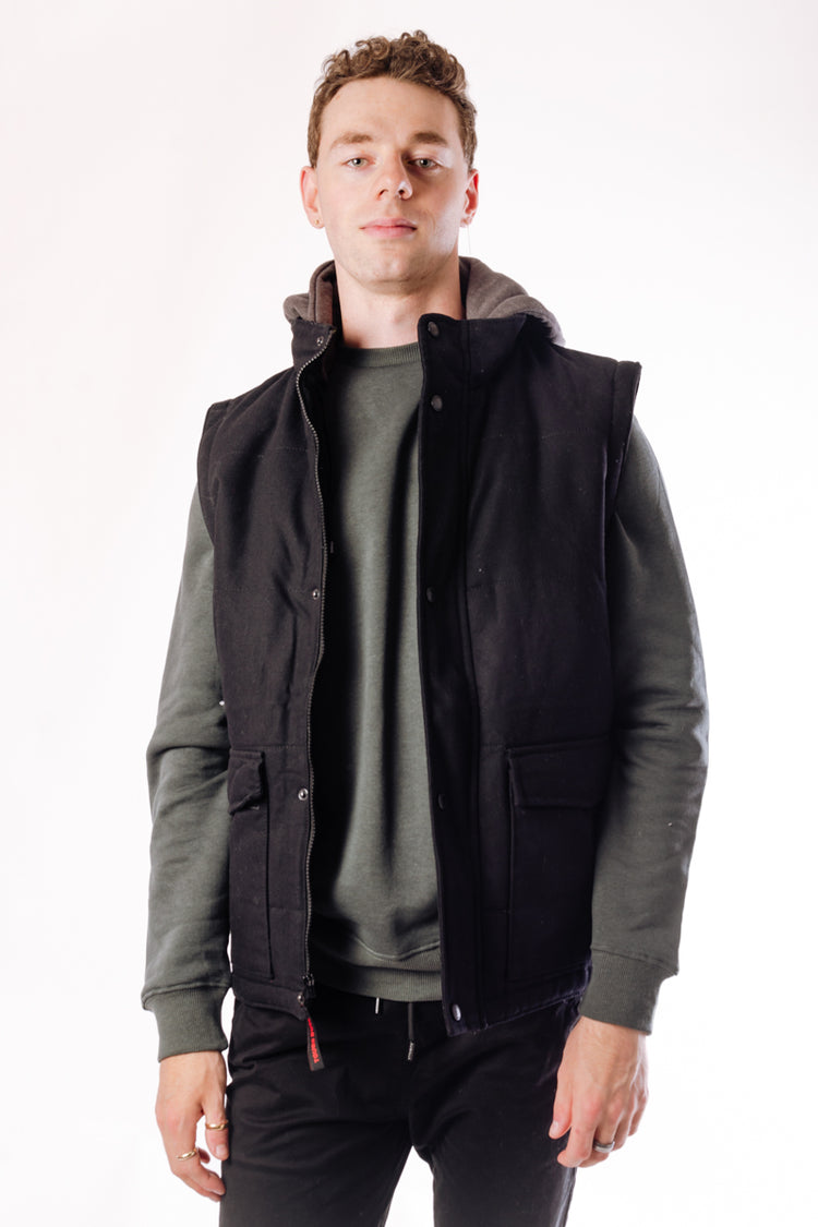 Duck Zip-Off Sleeve Jacket - BLK