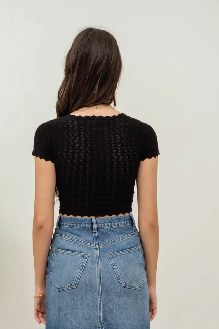 Sydney Knit Tee - BLK