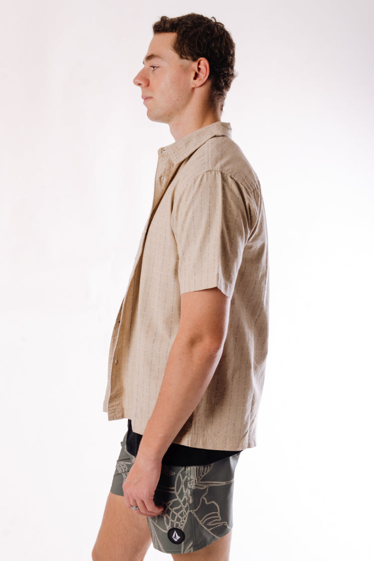 Feather Linen Shirt - GRY