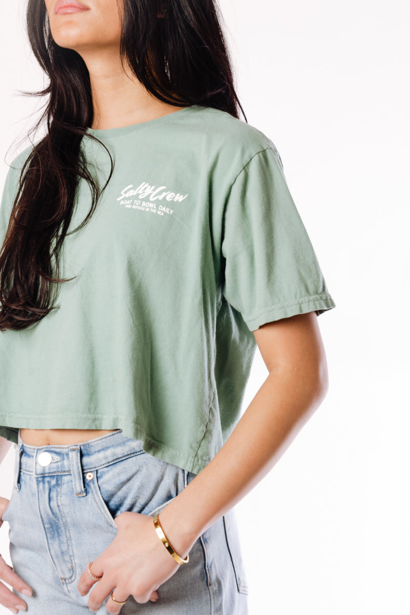 Fish Bowl Crop Tee - SAG