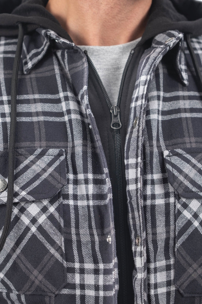 Flannel Hooded Jacket