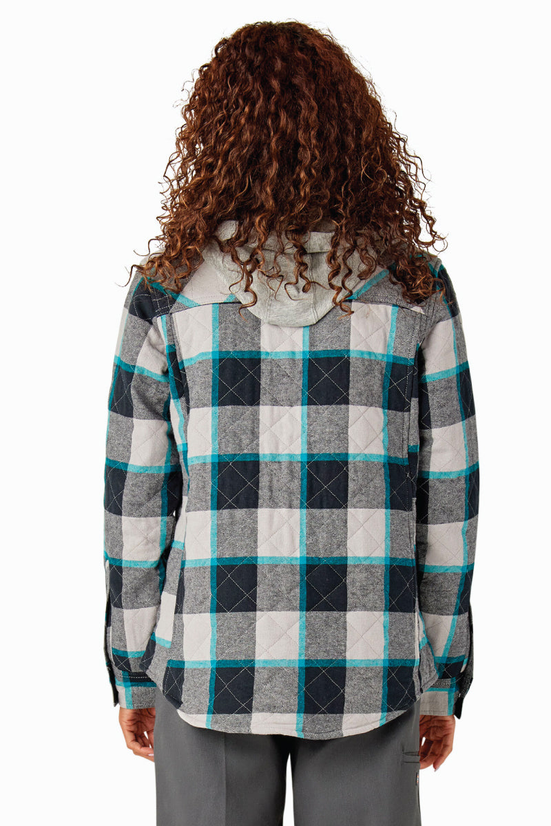 Flannel Hooded Shirt Jacket