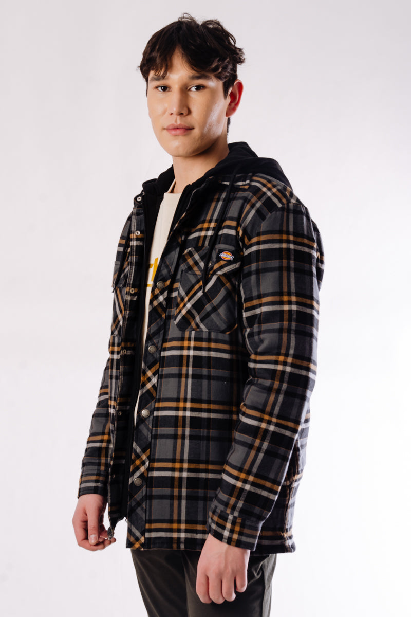 Fleece Hooded Flannel Jacket