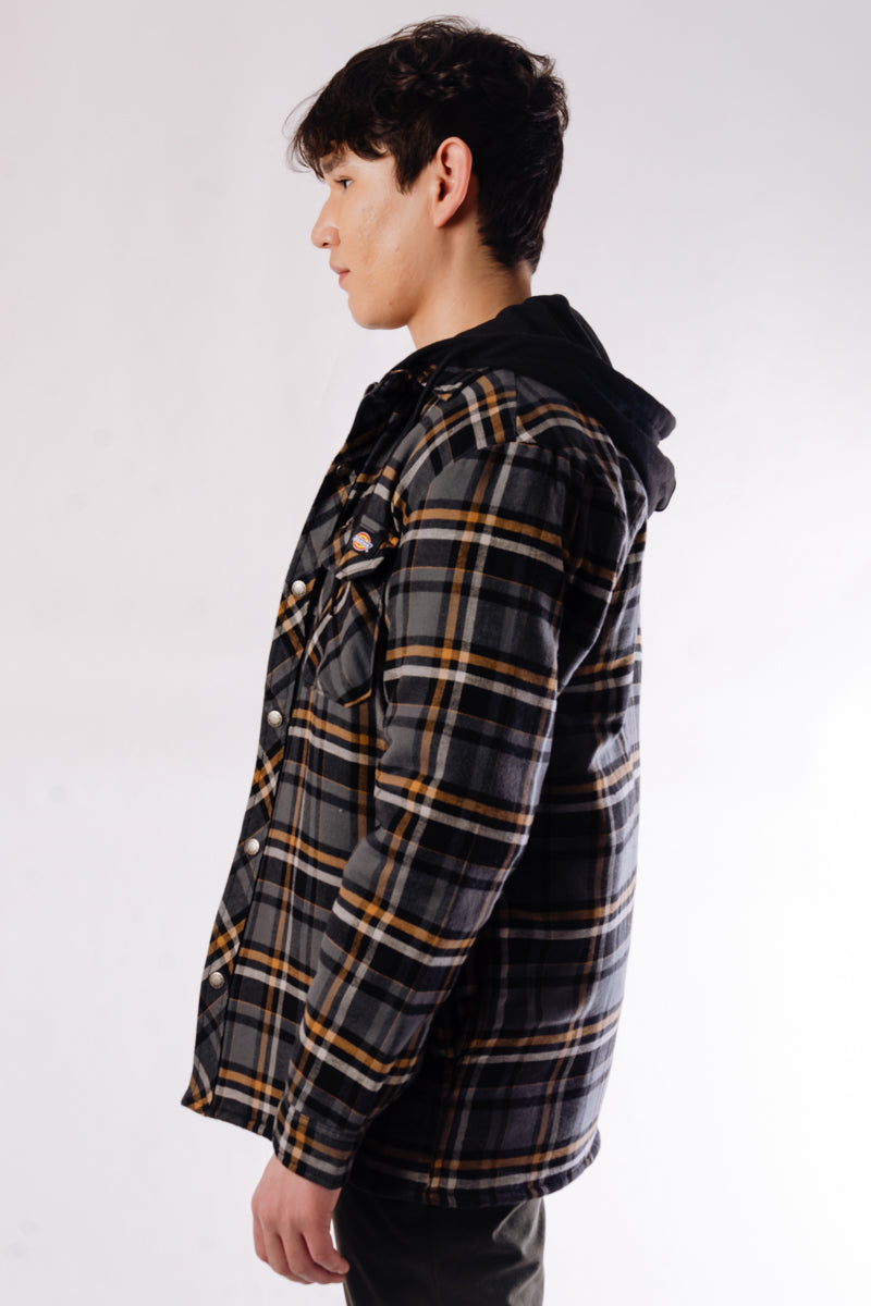 Fleece Hooded Flannel Jacket