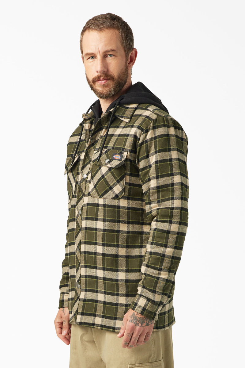 Fleece Hooded Flannel Jacket