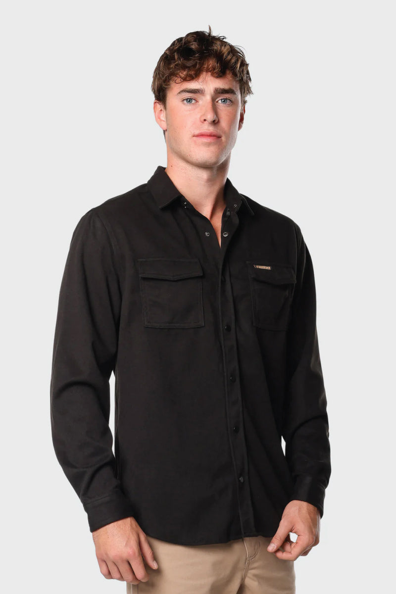 Flex Button Up Shirt - BLK