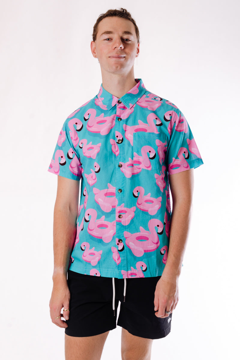 Floatie Short Sleeve Shirt  - BLU