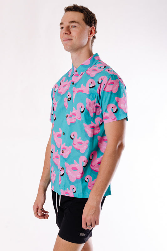 Floatie Short Sleeve Shirt  - BLU