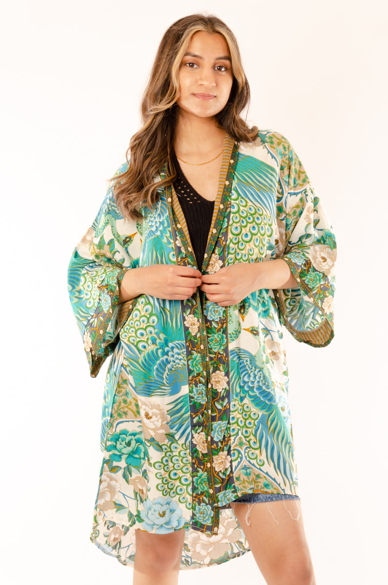 Floral Bird Kimono