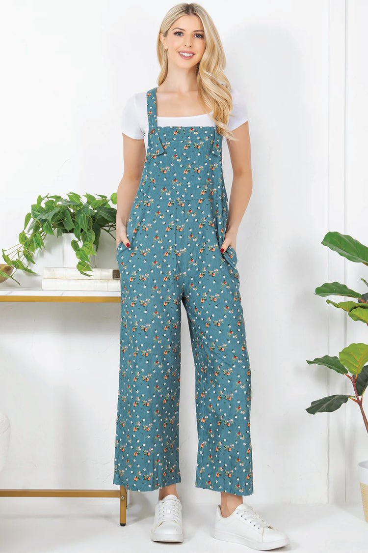 Floral Corduroy Overalls - DIT