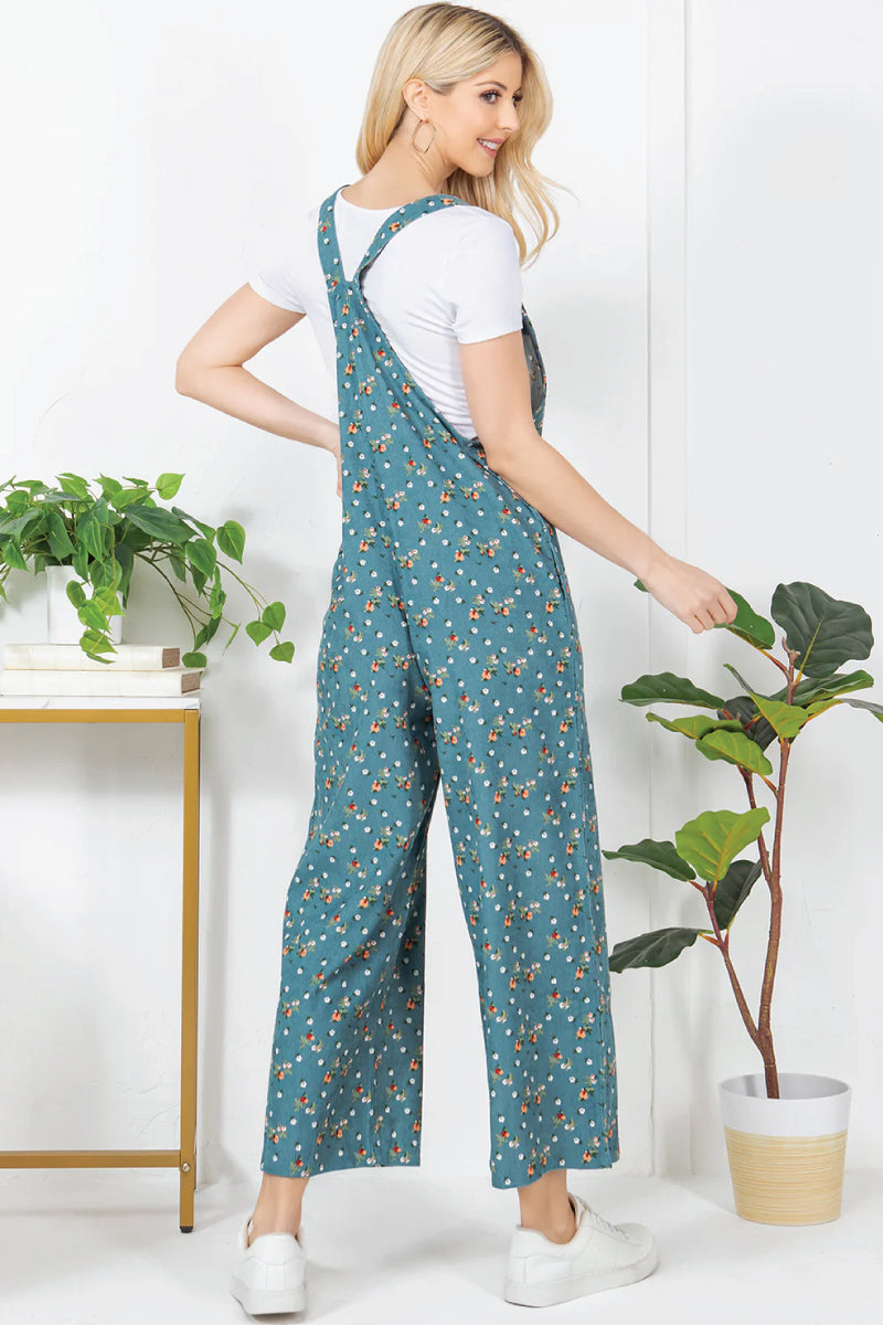 Floral Corduroy Overalls - DIT