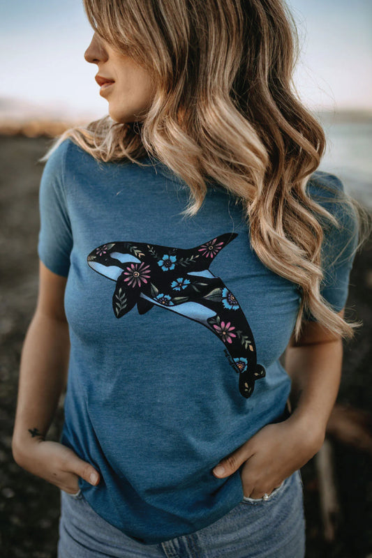 Floral Orca Tee - TEA